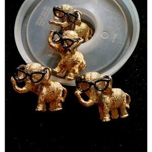 Vintage Barry Goldwater pin pin backs political elephant w/ glasses